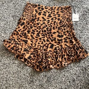 Free People One Cheetah Print Shorts NWT